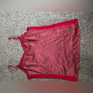 Ann Taylor Red and Gold Lace Cami